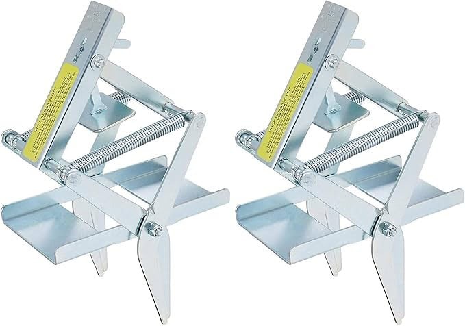 Heavy-duty mole trap with spring mechanism for pest control.
